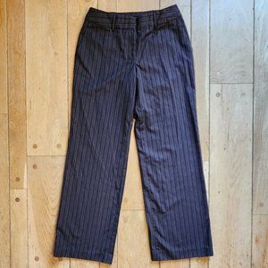 Merona Brown Pinstripe Wide Leg Pants Size 6